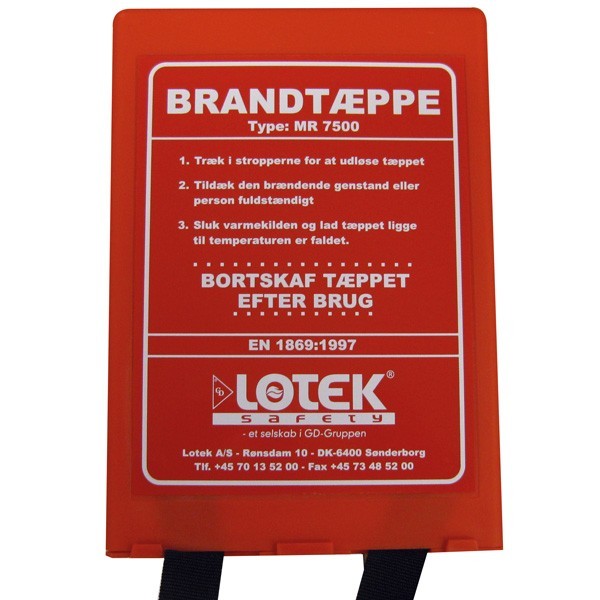 [GT-1080286] ForSail Fire blanket 120x180cm in bag danish inscription