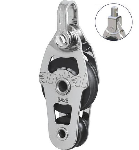 [AN-00330/SW] Antal SS Fiddle Block Ø34 with Swivel Head