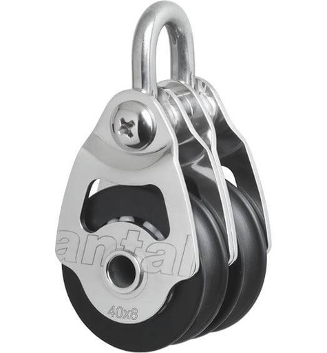 [AN-00403] Antal SS Double Block Ø40 with Shackle