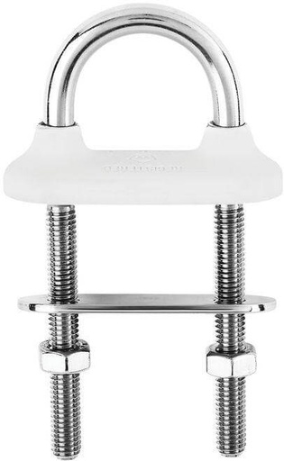 [WI-65432] Wichard Watertight U-bolt - Dia 6 mm - Length: 90 mm - White