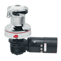 [H-40RWCW24H] Harken 40 2-Speed Electric (Horizontal) 24V White Radial Rewind Winch (2-Speed Manual)