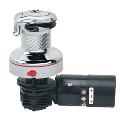 [H-60RWCCC12H] Harken 60 2-Speed Electric (Horizontal) 12V All Chrome Radial Rewind Winch (2-Speed Manual)