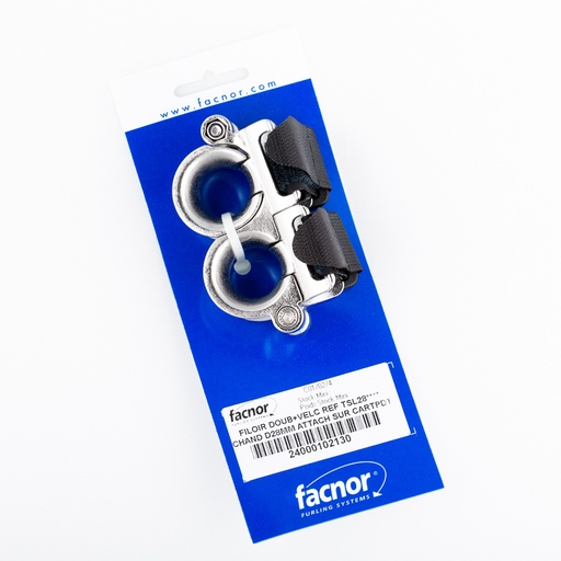 [F-DLEAD-28] Facnor Double stanchion fairlead, 28mm