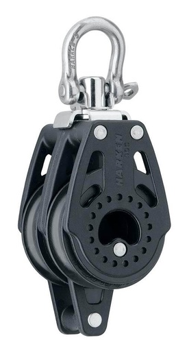 [H-2639] Harken 40mm Carbo Double Swivel Block w/Becket